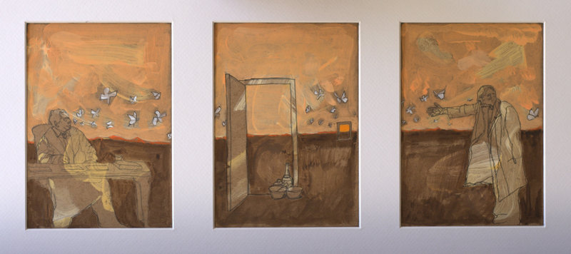 phylactère 1 - tempera - 53x26